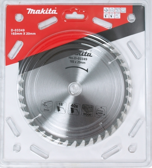 Lame de scie Makita; 165x2x20,0 mm; Z40; 18°