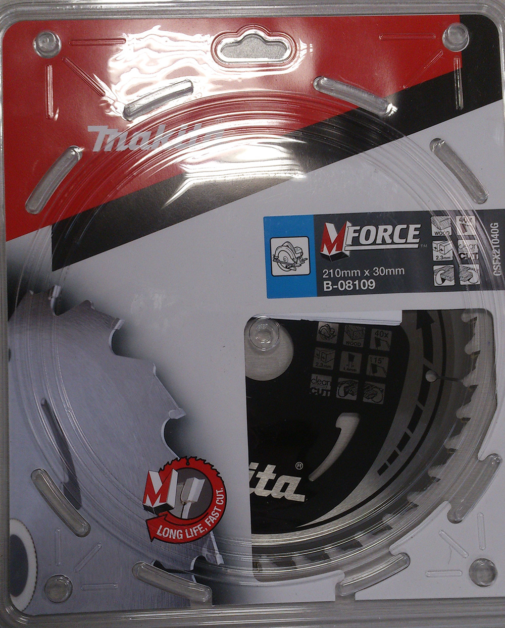 Lame de scie Makita MFORCE; 210x2,3x30,0 mm; Z40; 15°