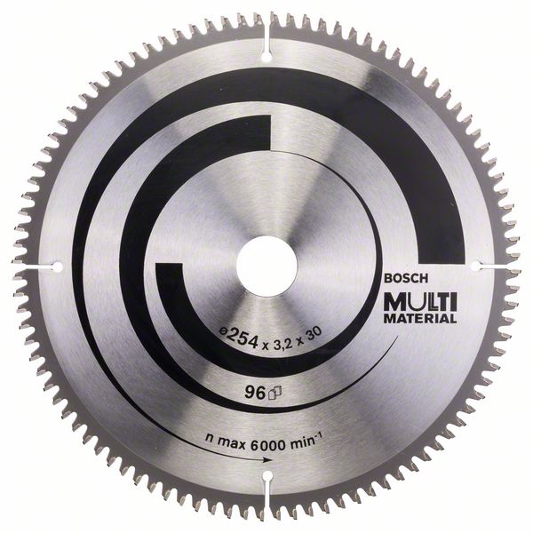 Lame de scie Bosch MULTI MATERIAL; 254x3,2x30,0 mm; Z96; -5°