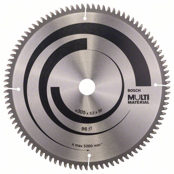 Lame de scie Bosch MULTI MATERIAL; 305x3,2x30,0 mm; Z96; -5°