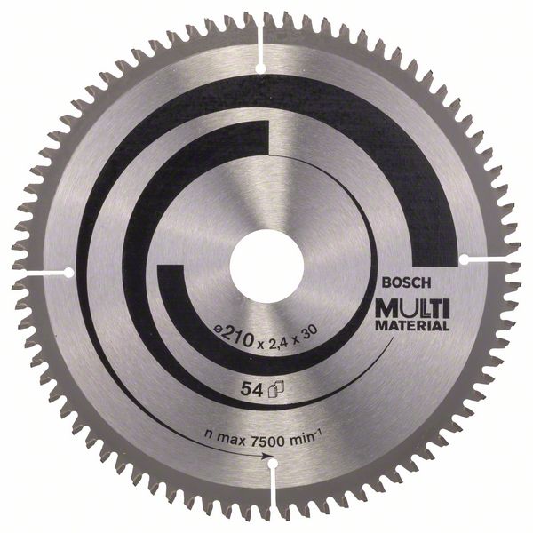 Lame de scie Bosch MULTI MATERIAL; 210x2,5x30,0 mm; Z80; -5°