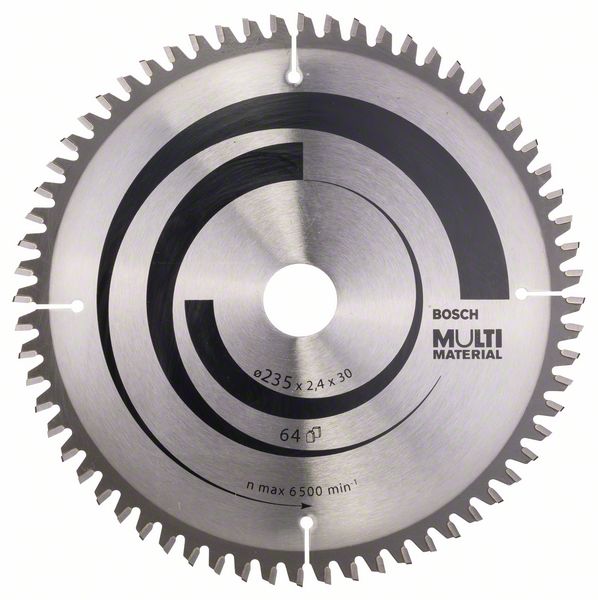 Lame de scie Bosch MULTI MATERIAL; 235x2,4x30,0 mm; Z64; -5°