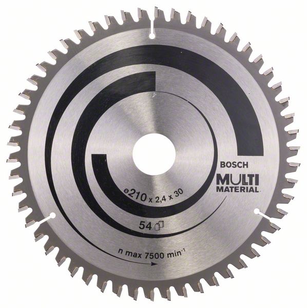 Lame de scie Bosch MULTI MATERIAL; 210x2,4x30,0 mm; Z54; -5°