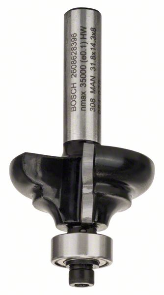 Fraise a rayon concave Bosch 4,8/14,3/57 mm avec palier