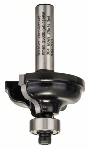 Fraise a rayon concave Bosch 4,8/14,3/57 mm avec palier