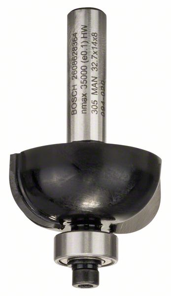 Fraise a rayon concave Bosch 10/14/55 mm avec palier