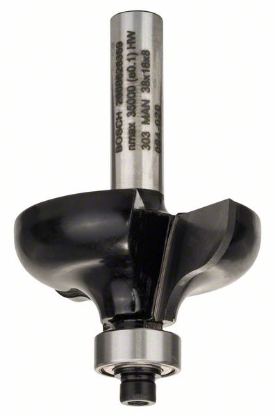 Fraise a rayon concave Bosch 6,35/16/57 mm avec palier