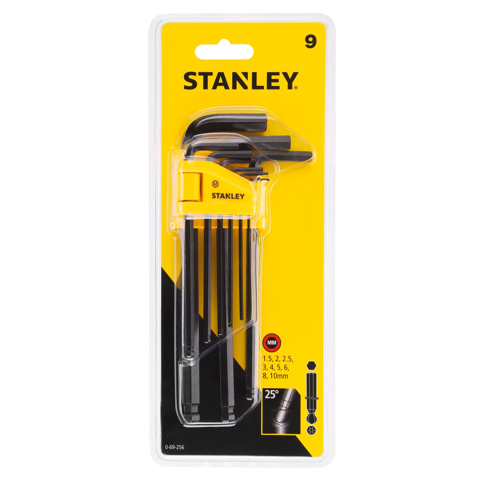 Clé hexagonale Stanley 0-69-256; 9 unités