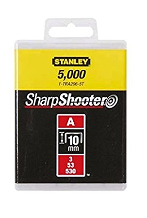 Agrafes Stanley Light Duty; 10 mm; 5000 pcs .; type A galvanisé