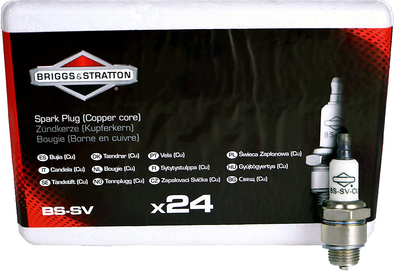 Bougie d'allumage pour tondeuses / tondeuses à gazon Briggs&Stratton SV; 24 unités