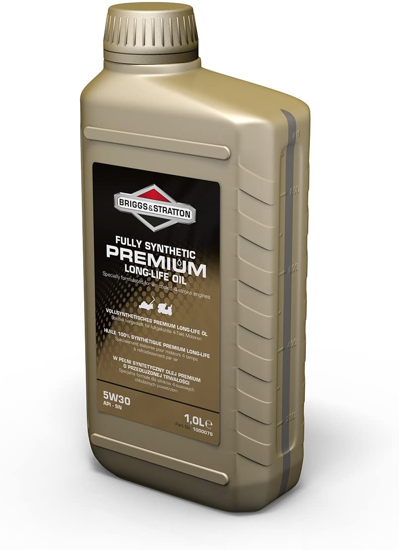 Huile pour souffleuses à neige Briggs Stratton Premium 4T, 1 l pour les moteurs de tondeuses à gazon et de pelouse