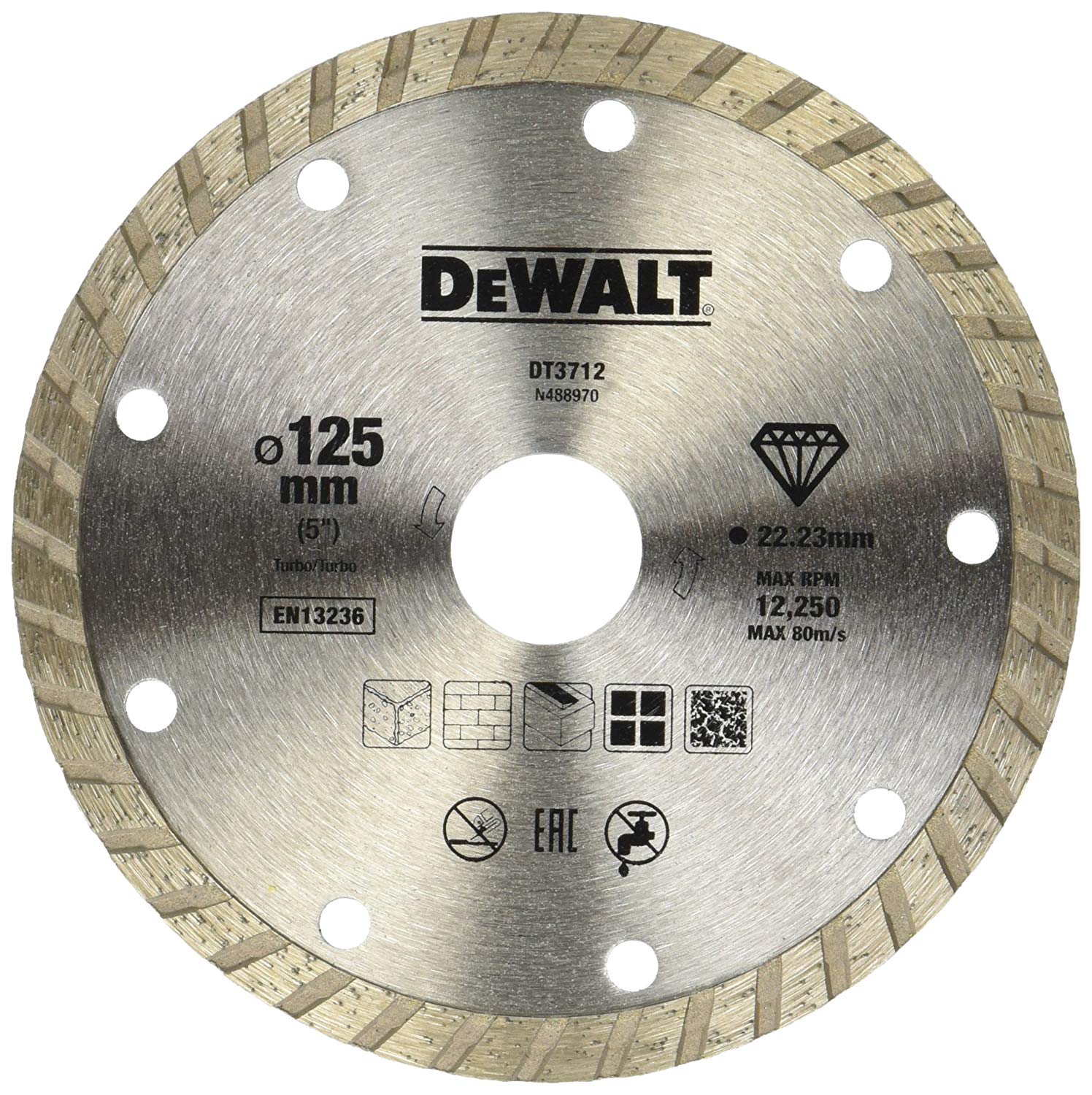 Disque à tronçonner diamanté DeWalt DT3712-QZ; 125 mm