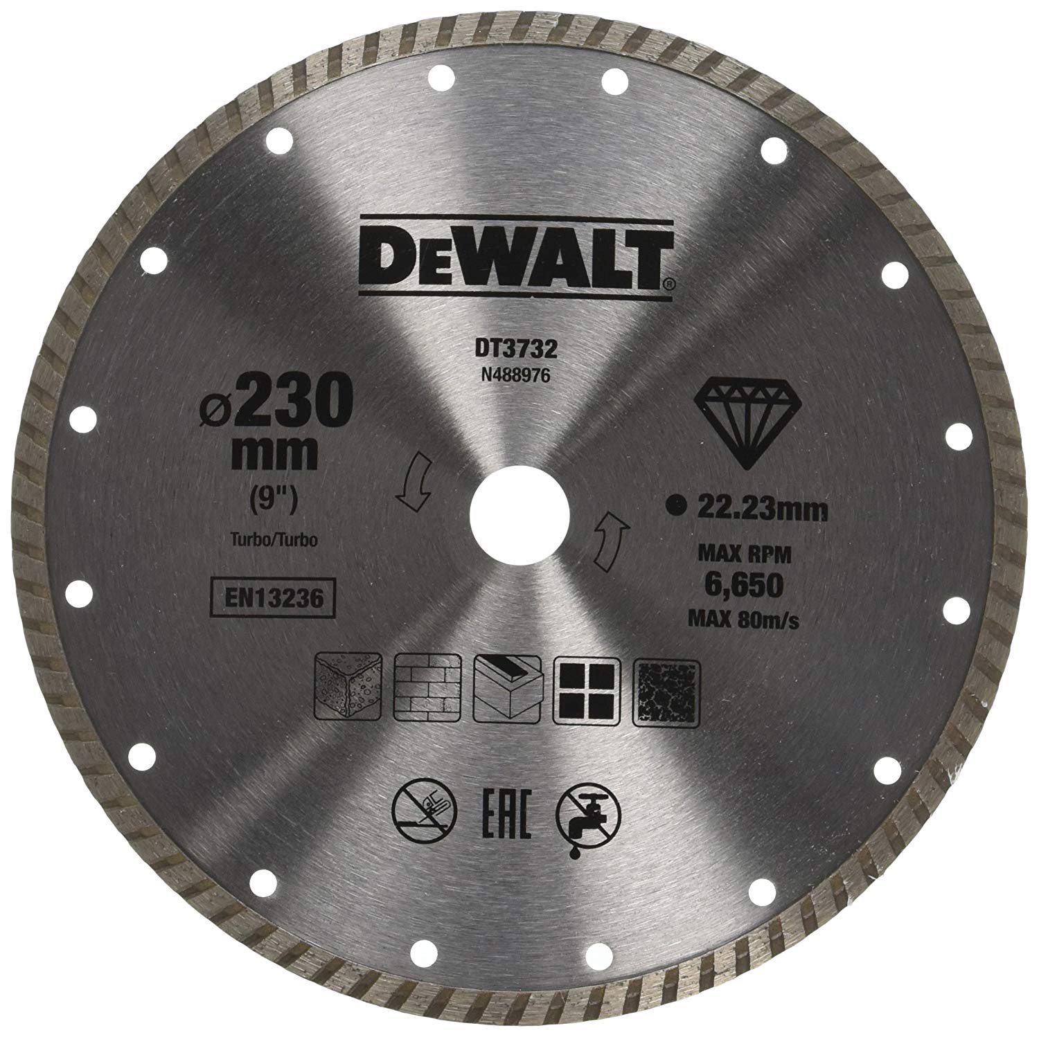 Disque à tronçonner diamanté DeWalt DT3732-QZ; 230 mm
