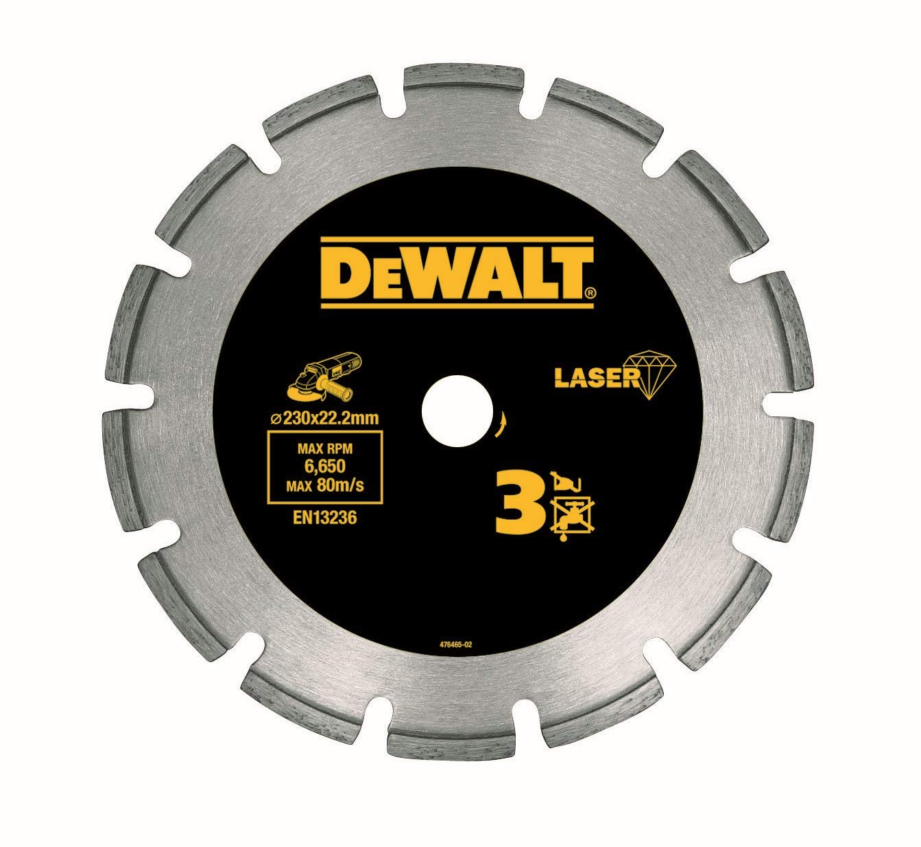 Disque à tronçonner diamanté DeWalt DT3763-XJ; 230 mm