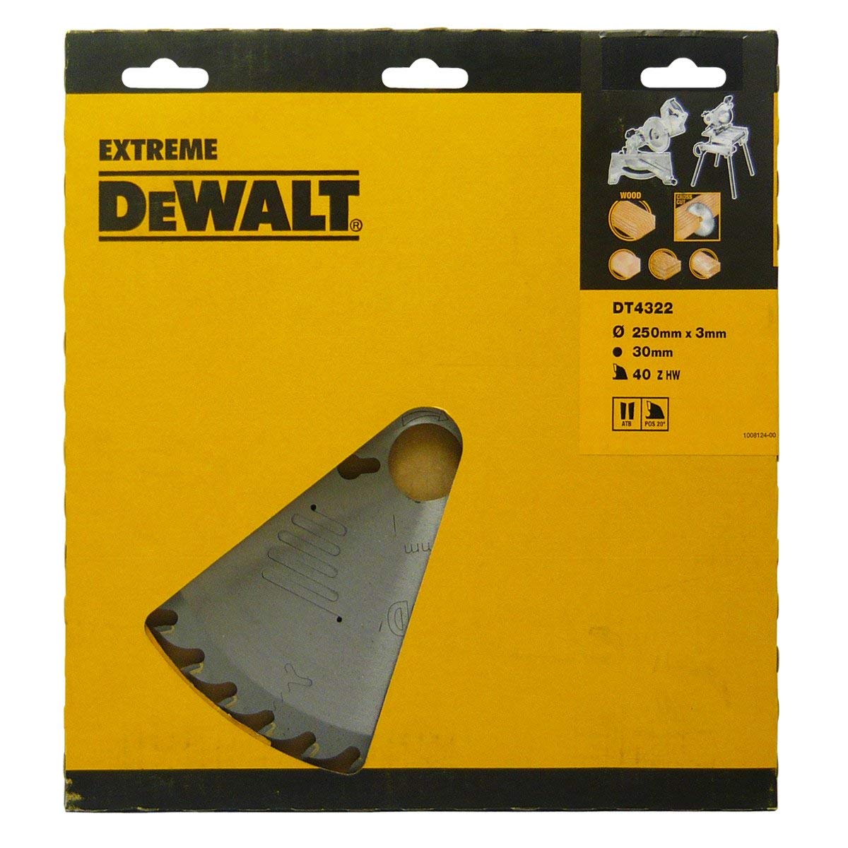 Lame de scie DeWalt; 250x3x30,0 mm; Z40; 10°