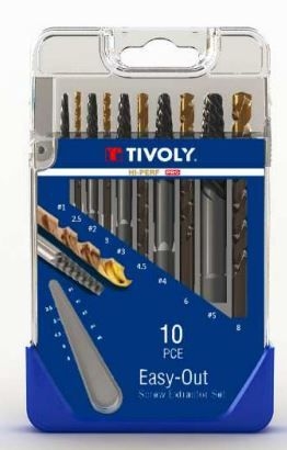 Extracteurs de vis Tivoly HI-Perf; M3-M18; 10 unités