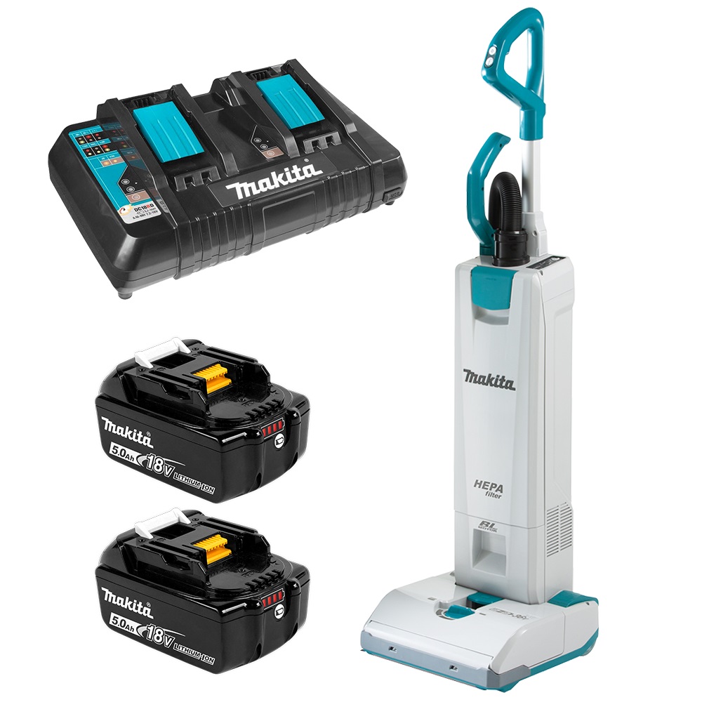 Aspirateur sans fil Makita DVC560PT2; 2x18 V; 2x5,0 Ah accu.