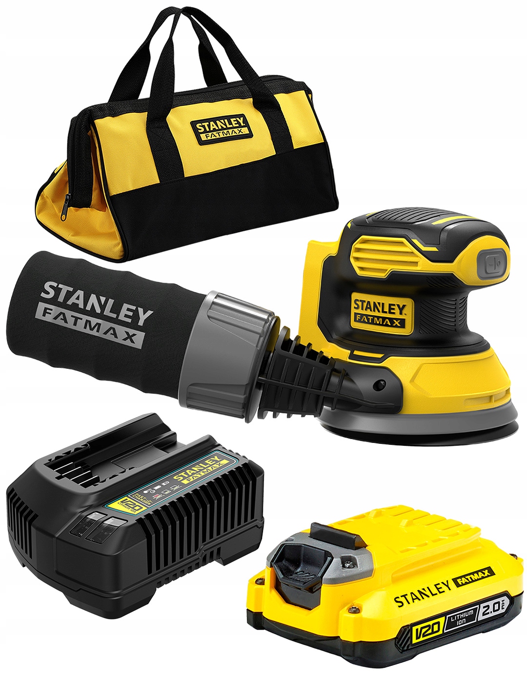 Ponceuse orbitale Stanley SFMCW220D1S-QW; 18 V; 1x2,0 Ah accu.