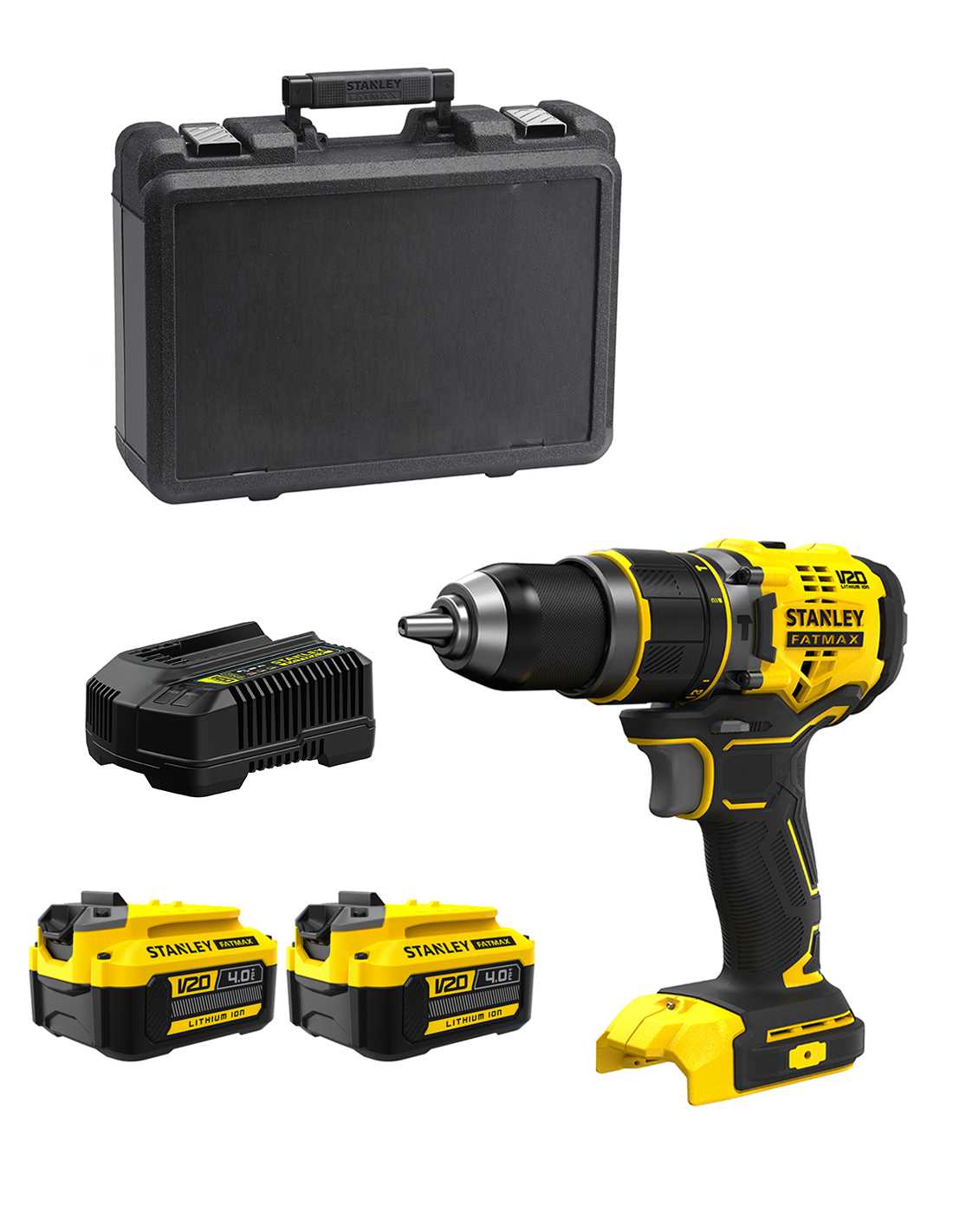 Perceuse à percussion sans fil Stanley SFMCD721M2K-QW; 18 V; 2x4,0 Ah accu.