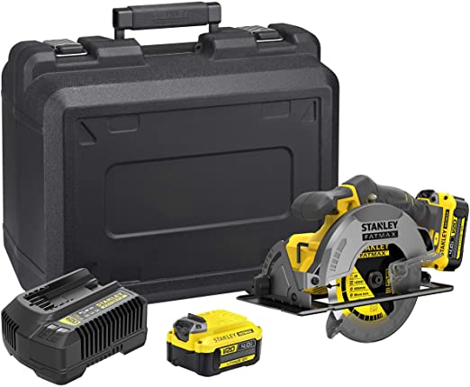 Scie circulaire sans fil Stanley SFMCS500M2K-QW; 18 V; 2x4,0 Ah accu.