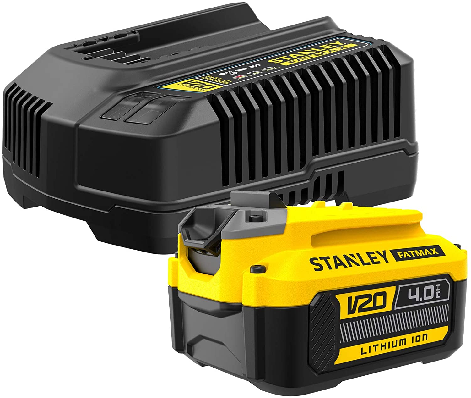 Batterie Stanley V20; 18 V; 4,0 Ah + Chargeur