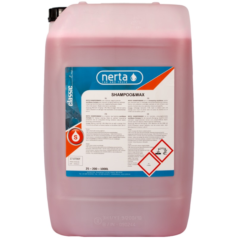 Agent de nettoyage de voiture Nerta Shampoo&Wax; 5 l