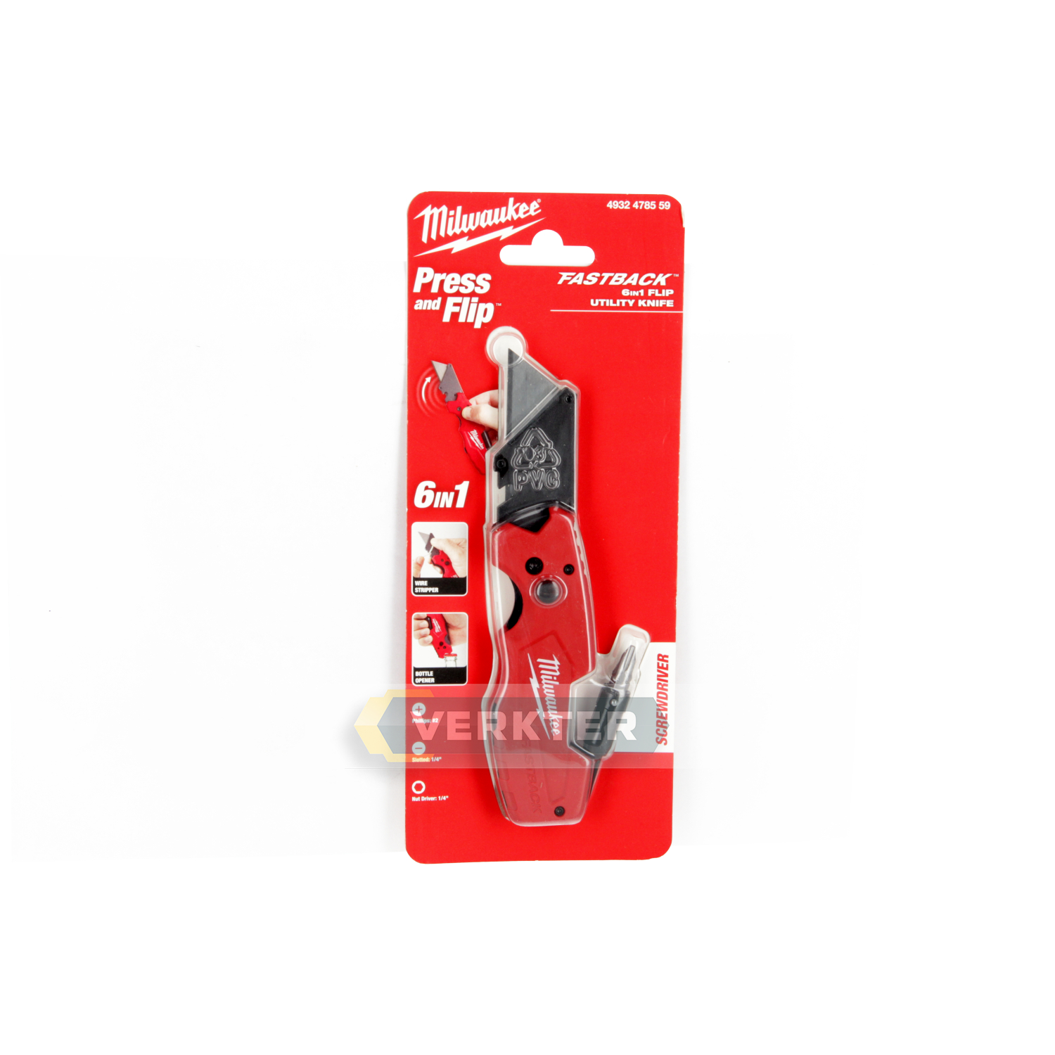 Couteau avec lames remplaçables Milwaukee FastBack 6in1