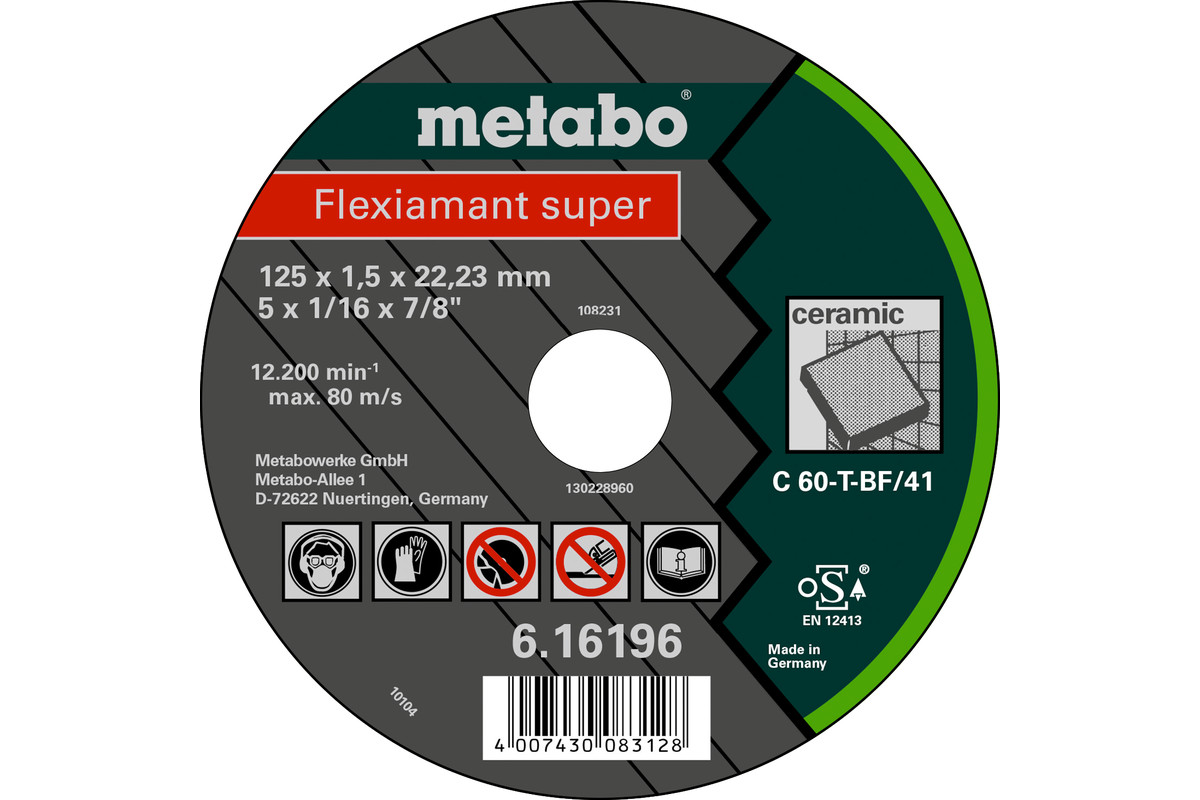 Disque abrasif Metabo Flexiamant Super; 115x1,5x22,2 mm