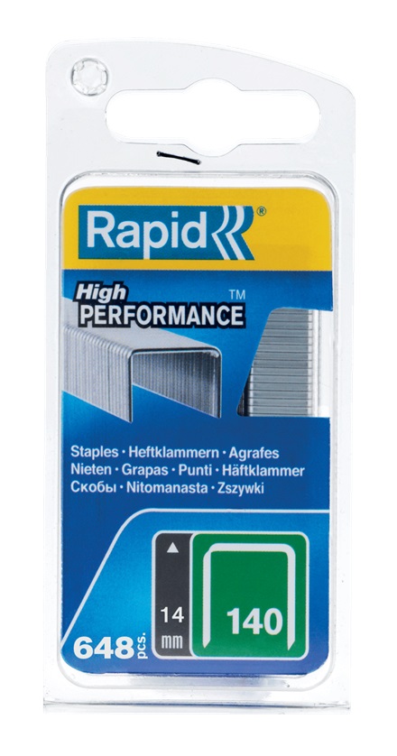 Agrafes Rapid Flatwire; 14 mm; 650 pcs .; type 140; galvanisé