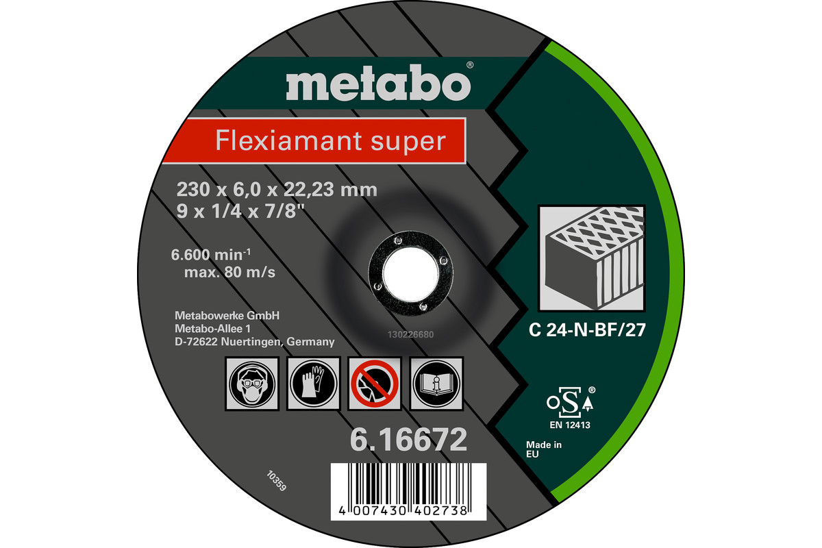 Disque a meuler Metabo FLEXIAMANT SUPER C 24-N; 180x6 mm