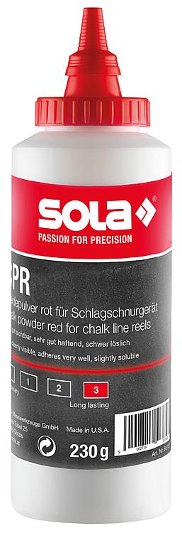 Recharge de craie de marquage pour ligne de craie / ruban à mesurer Sola CPG; 230 g; rouge