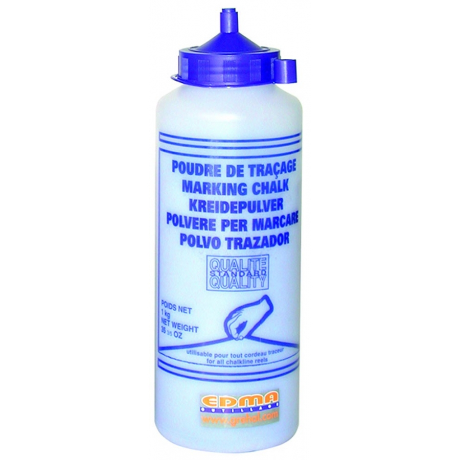 Recharge de craie de marquage pour ligne de craie / ruban à mesurer EDMA 063155; 1000 g; bleu