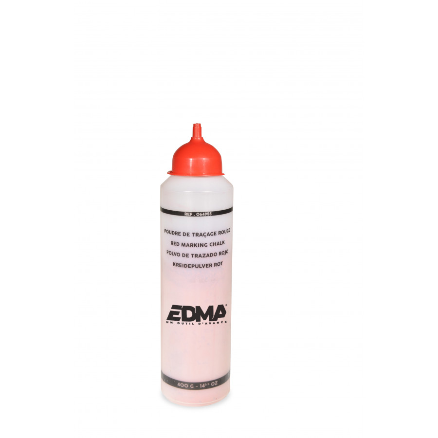 Recharge de craie de marquage pour ligne de craie / ruban à mesurer EDMA 064955; 400 g; rouge