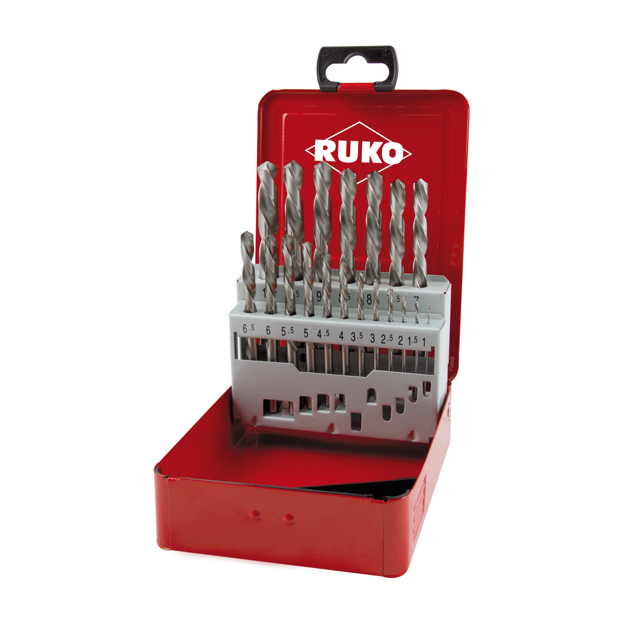 Jeu de forets pour le métal RUKO 214214LI; DIN338; HSS-G; 19 unités