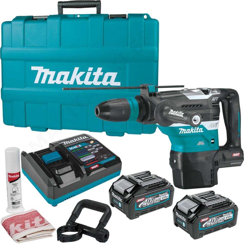 Perceuse à percussion sans fil Makita HR005GM202; 8,0 J; SDS-Max; 40 V; 2x4,0 Ah accu.