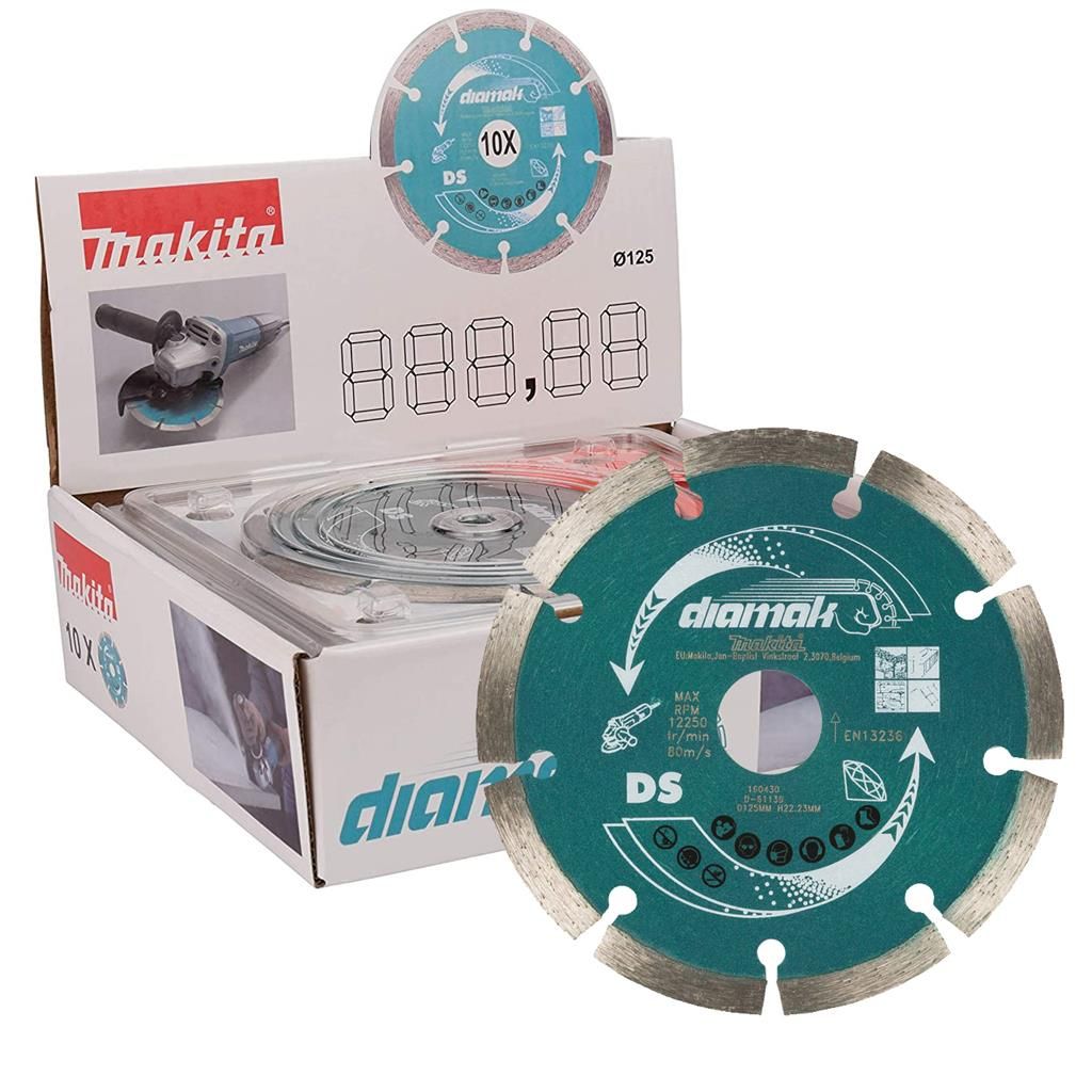 Disque à tronçonner diamanté Makita D-61139; 125 mm; 10 unités