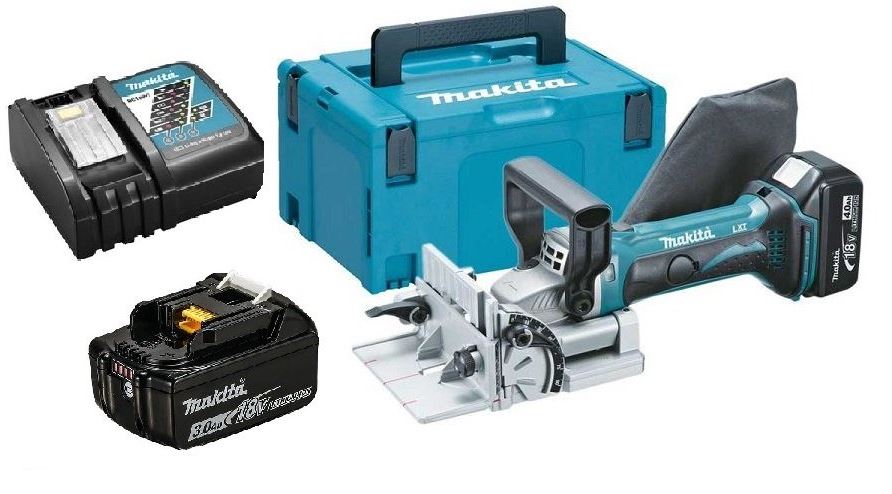 Tenon cutter Makita DPJ180RFJ; 18 V; 2x3,0 Ah accu.