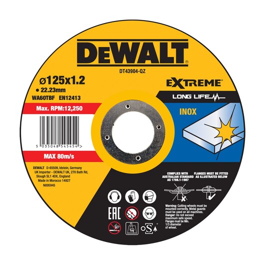 Disque abrasif DeWalt DT43904-QZ; 125x22,23 mm