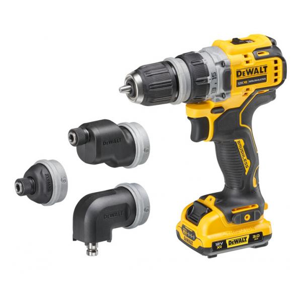 Perceuse DeWalt DCD703L2T-QW; 12 V; 2x3,0 Ah accu.