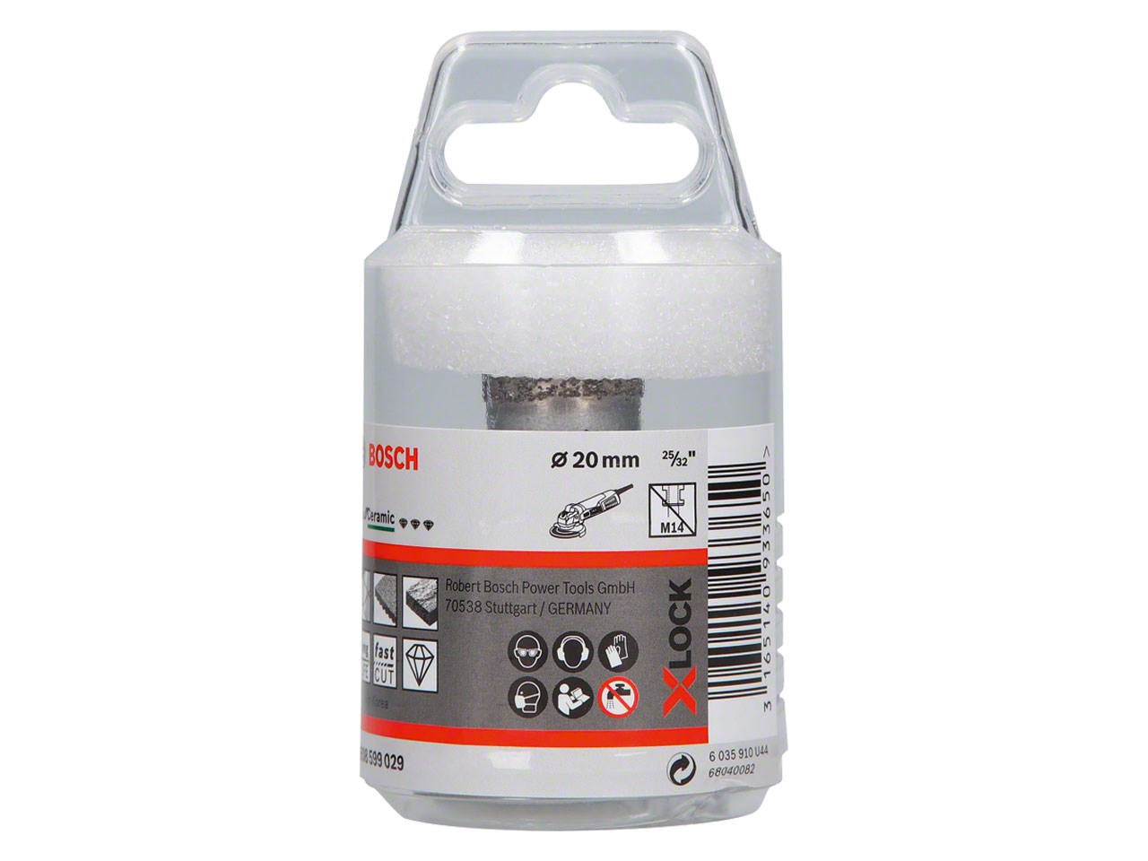 Fraise diamantée pour la coupe à sec Bosch X-LOCK Ceramic Dry Speed; 20x35 mm