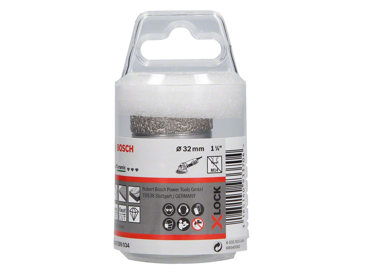 Fraise diamantée pour la coupe à sec Bosch X-LOCK Ceramic Dry Speed; 32x35 mm