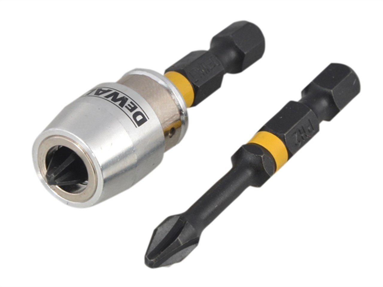 Buse à impact DeWalt; PH2; 50 mm; 2 pcs + Support magnétique