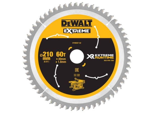 Lame de scie DeWalt CSB DT99567; 210x30 mm; 60T