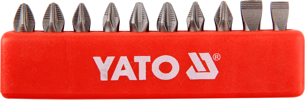 Jeu d'accessoires de tournevis Yato YT-0482; 1/4''; 25 mm; 10 unités