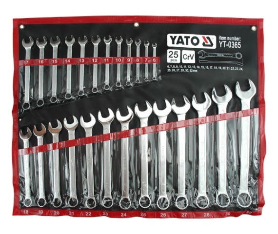 Ensemble de clés combinées Yato YT-0365; 6-32 mm; 25 unités