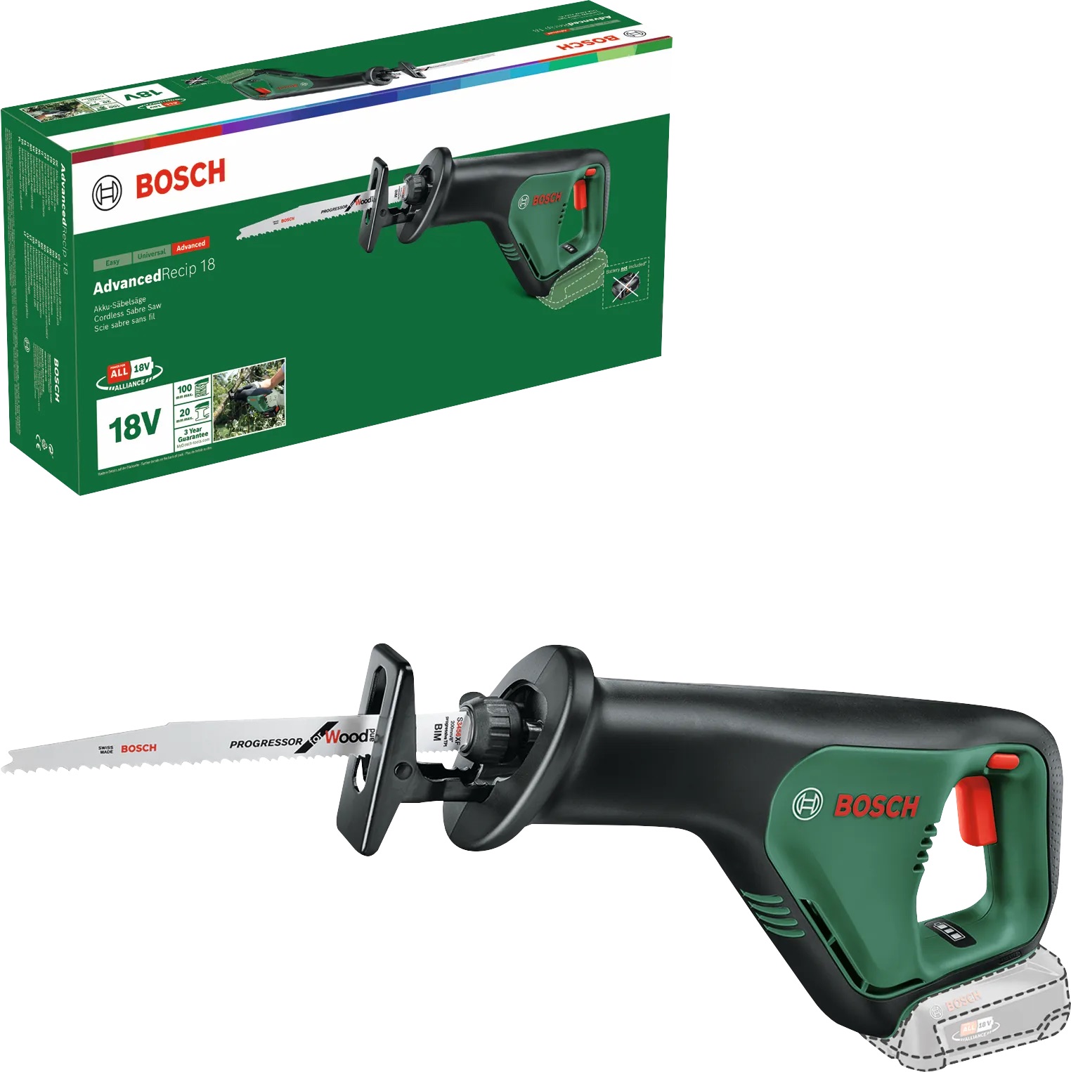 Scie sauteuse Bosch Advanced Grind 18; 18 V (sans batterie et chargeur)