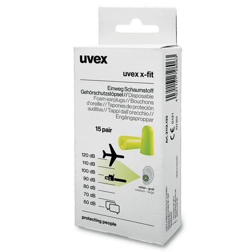 Boules Quies Uvex X-fit; 37 dB; 30 unités