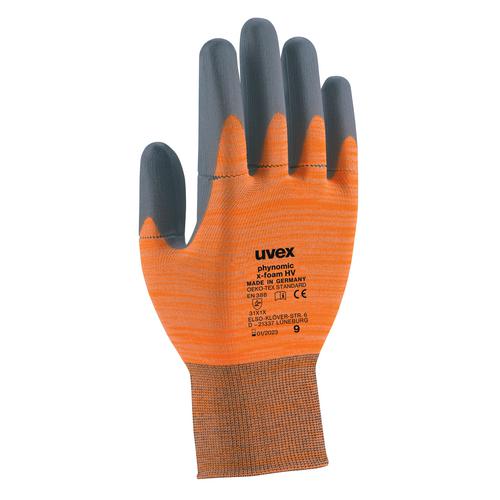 Gants Uvex Phynomic X-Foam; 8 Taille; Orange