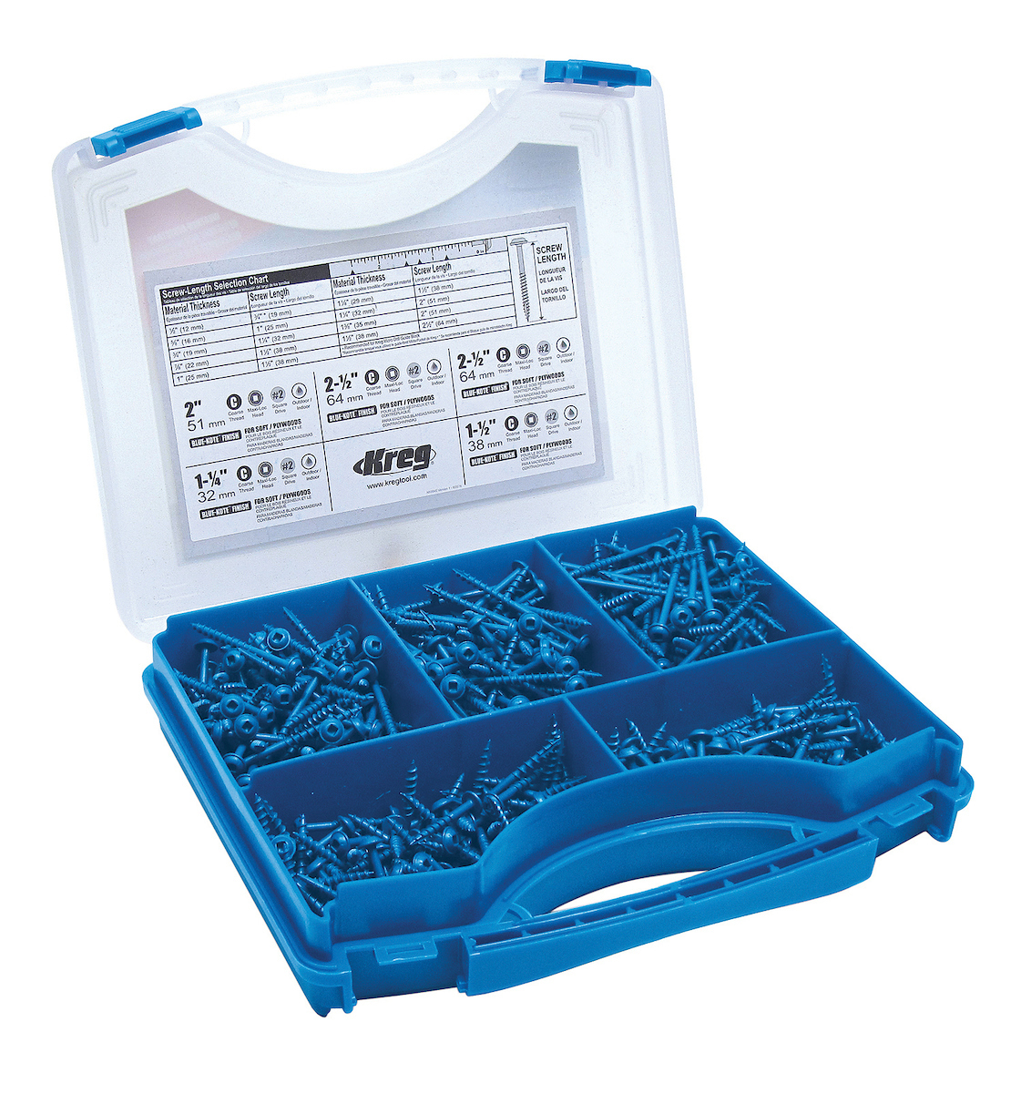 Jeu de vis Kreg SK03B; 32-64 mm; 450 unités