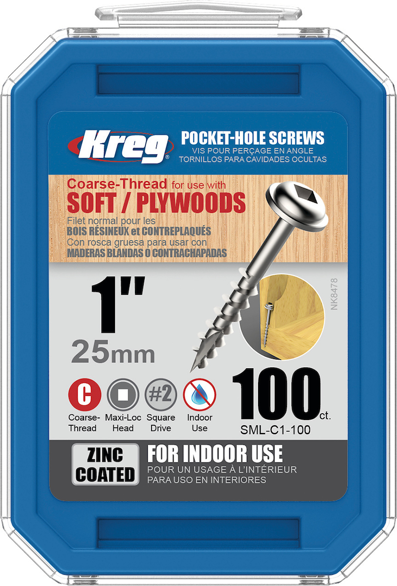 Vis à bois Kreg SML-C1; 1''; 25 mm; 100 unités